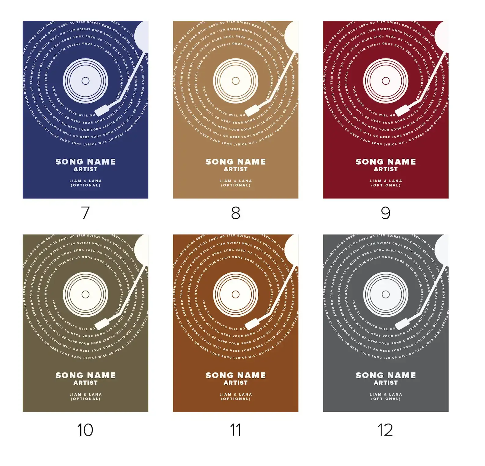 Impression Personnalisée de Paroles de Chanson aperçu 4