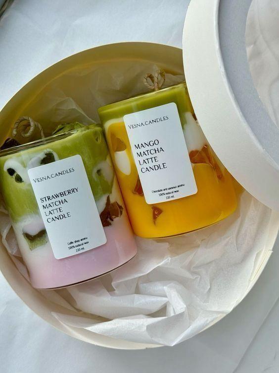 Bougie matcha glacé