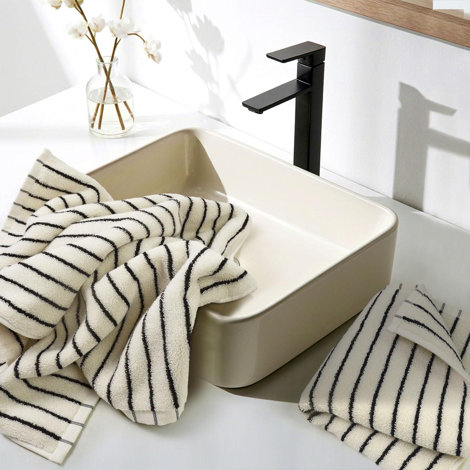 Set de serviettes invité rayées - alternate view