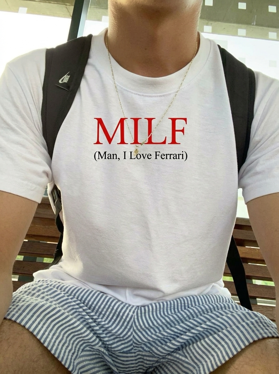 T-shirt MILF (Man, I Love Ferrari) preview 1